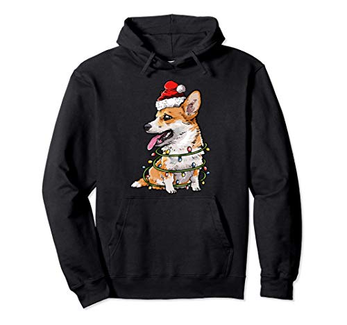 Welsh Corgi Navidad Regalo X-Mas Disfraz Amor De Perro Sudadera con Capucha Welsh Corgi Navidad Regalo X-Mas Disfraz Amor De Perro Sudadera con Capucha