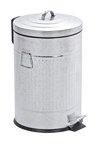 Wenko Cubo con Pedal New York 20 L, Metal, Plata, 31x31x47.5 cm Wenko Cubo con Pedal New York 20 L, Metal, Plata, 31x31x47.5 cm