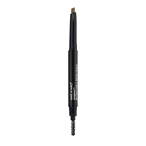 Wet n Wild - Ultimate Brow Retractable Pencil - Lápiz para Cejas Marrones - Retráctil, Ultrapreciso, con Punta de Lápiz Triangular, Pigmentado, Define Perfectamente - Ash Brown - 1 Unidad