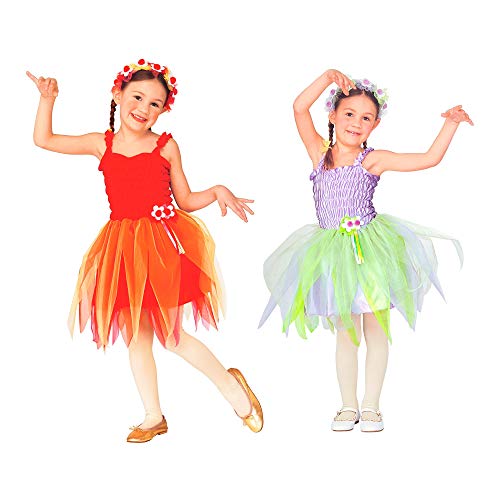 WIDMANN Disfraz infantil de hada bailarina, vestido, diadema con flores, 2 colores surtidos, niña de flores, princesa, carnaval, fiesta temática WIDMANN Disfraz infantil de hada bailarina, vestido, diadema con flores, 2 colores surtidos, niña de flores, princesa, carnaval, fiesta temática
