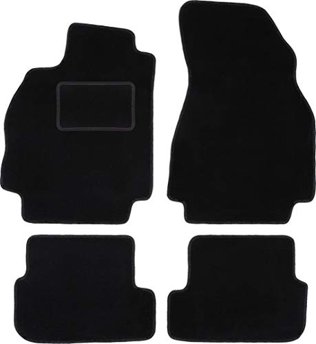 Wielganizator Carlux - Juego de alfombrillas de terciopelo para Renault Megane II Hatchback 2002-2008, 4 piezas, color negro