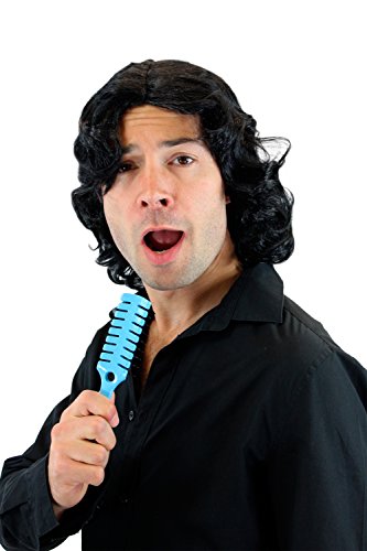 WIG ME UP - Peluca Negro Hombres Mujeres Gigolo años 70 Popstar Bailarín Playboy 3750-P103(J037) WIG ME UP - Peluca Negro Hombres Mujeres Gigolo años 70 Popstar Bailarín Playboy 3750-P103(J037)