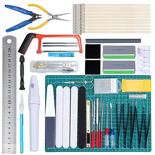 WiMas 64PCS Gundam Modeler Builder's Tools, Gundam Herramientas de Modelismo, Hobby Building Craft Set para Reparación de Modelos Básicos WiMas 64PCS Gundam Modeler Builder's Tools, Gundam Herramientas de Modelismo, Hobby Building Craft Set para Reparación de Modelos Básicos