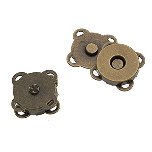 WINOMO botones magnéticos 10 *15 mm de coser en bolsa cierres magnéticos para coser Craft () bronce