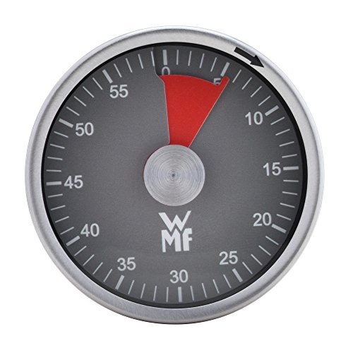 WMF - Temporizador magnético de Acero Inoxidable Cromargan con Temporizador de 60 Minutos, indicador de Tiempo restante, Alarma acústica