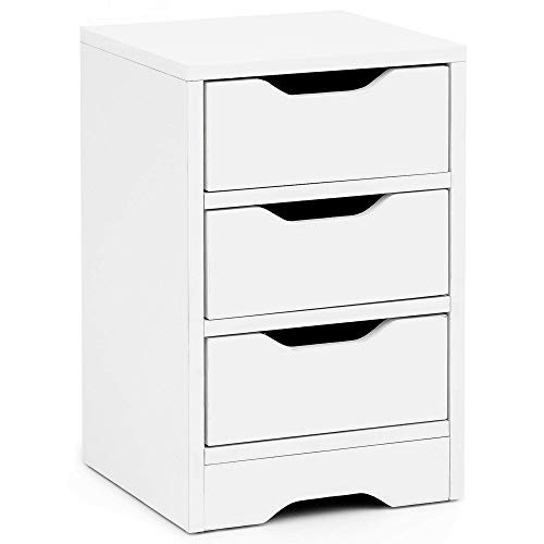 Wohnling WL5.704 Mesilla de Noche, Madera, Blanco, 30x30x48,5 cm Wohnling WL5.704 Mesilla de Noche, Madera, Blanco, 30x30x48,5 cm