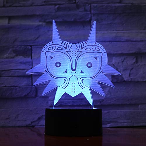 WoloShop Lampara LED The Legend of Zelda Majora's Mask Cambia Color USB Luz Nocturna