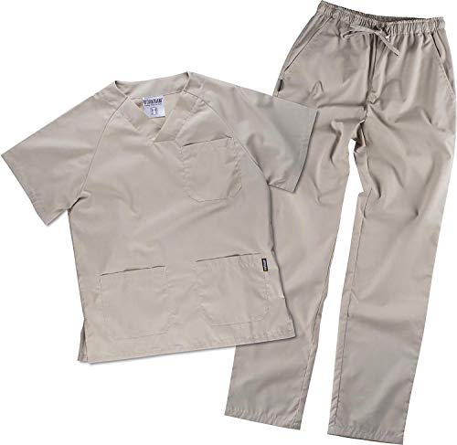 Work Team Uniforme Sanitario, con elástico y cordón en la Cintura, Casaca y Pantalon Unisex Gris Topo L Work Team Uniforme Sanitario, con elástico y cordón en la Cintura, Casaca y Pantalon Unisex Gris Topo L