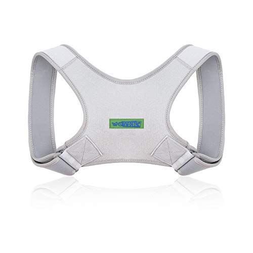 WOTEK Corrector Postura Espalda, Transpirable y Ajustable Corrector de Postura, Corrector de Postura Espalda Hombros para Hombre y Mujer, Espalda Recta, Aliviar Dolor y Mejorar (Gris Claro) WOTEK Corrector Postura Espalda, Transpirable y Ajustable Corrector de Postura, Corrector de Postura Espalda Hombros para Hombre y Mujer, Espalda Recta, Aliviar Dolor y Mejorar (Gris Claro)