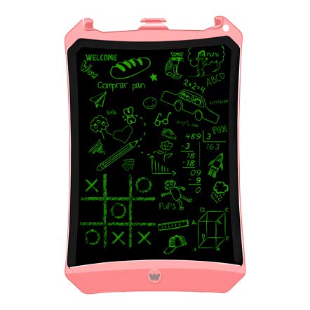 Woxter Smart Pad 90 Pink - Pizarra electrónica, Tableta de escritura de 9", Tonalidad Verde, Sensor de presión (10-200g), pila CR2016, Imanes para Nevera, color rosa