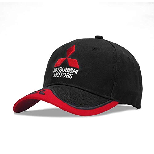 WULIAN Bordado 3D Mitsubishi Hat Cap Car Moto Racing Gorra de béisbol Dad Hat Snapback Trucket Caps Gorra Hombre, Negro, Ajustable WULIAN Bordado 3D Mitsubishi Hat Cap Car Moto Racing Gorra de béisbol Dad Hat Snapback Trucket Caps Gorra Hombre, Negro, Ajustable
