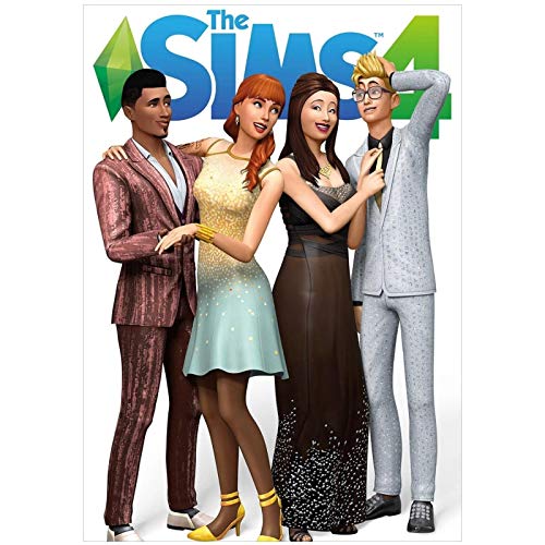 wzgsffs The Sims 4 Poster Pc Xbox Póster E Impresiones Arte De La Pared Impresión En Lienzo para La Sala De Estar Decoración del Dormitorio del Hogar-20X28 Pulgadas X 1 Sin Marco