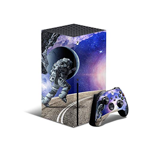 X1 Series X Console Controller Skin De 46 North Design, La Misma Calidad De Calcomanía Para Automóviles, Astronauta Sci-fi Espacio Púrpura Cosmos Galaxia, Alta Calidad, Duradera, Fabricado En Canadá