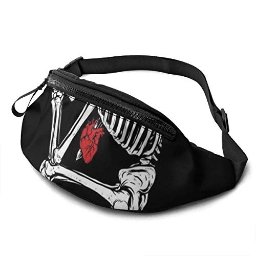 XCNGG Bolso de la cintura del ocio bolso que acampa bolso del montañismo Lucky Cat Skull Fanny Packs for Women and Men Waist Bag Adjustable Belt for Outdoors Workout,Traveling,Casual Running,Hiking,Cy