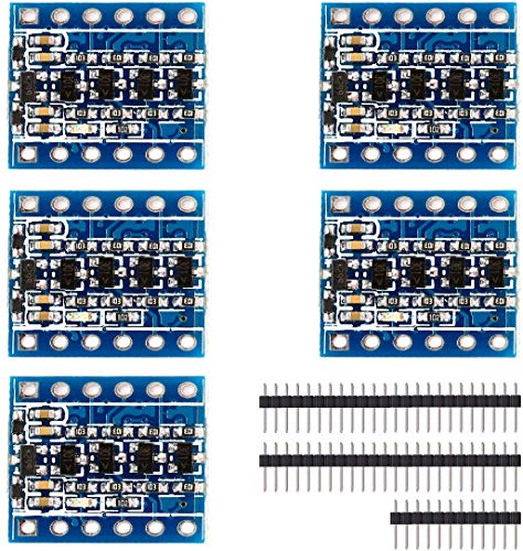 XCSOURCE® Módulo Convertidor de Nivel Lógico Bidireccional de 5V a 3.3V, 5 Unidades IIC I2C TE291