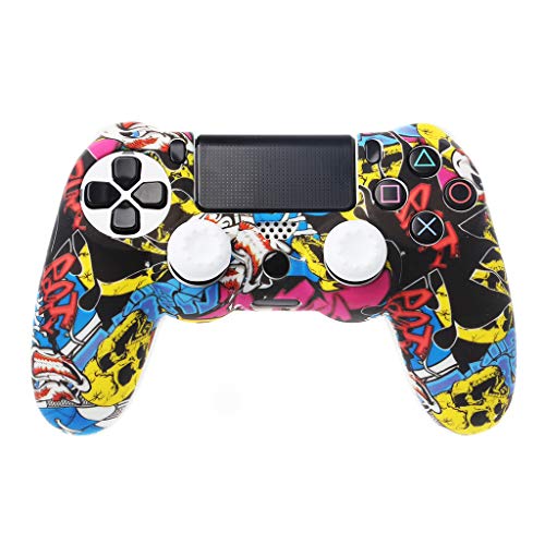 Xiangrun Ps4 Controller Skins,Protective Cover Gamepad Sleeve Case Thumb Grip Stick Cap Soft Silicone Waterproof for P-la-yS-ta-Tion 4 PS4 Controller