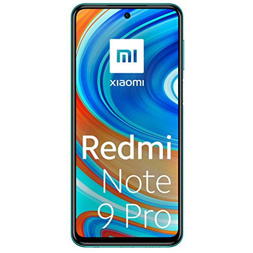 Xiaomi Redmi Note 9 Pro - Smartphone con pantalla FHD+ 6.67" DotDisplay (6 GB+128 GB, cámara cuádruple 64 MP con IA, SnapdragonTM 720G, batería 5020 mAh) Verde [Version Española]