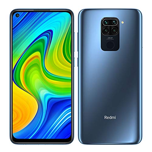 Xiaomi Redmi Note 9 Smartphone 4GB 128GB, 48MP Quad Camera, 6.53”FHD + DotDisplay, 5020 mAh, 3.5mm Headphone Jack NFC, Gris [European version]