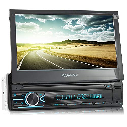 XOMAX XM-V746 Radio de Coche I Autoradio con Bluetooth Manos Libres I 7" 18 cm Pantalla táctil I Mirroring de la Pantalla para Android I RDS I SD I USB I 1 DIN