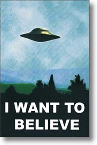 Xzmafthfrw X-Files Poster ~ I Want To Believe ~ Official Fan Club Edition 24x36,