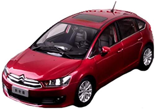 YaPin Model Car 01:18 Dongfeng Citroen C4 Simulación de Coches de aleación Modelo de colección (Color : Red, Size : 26 * 10 * 9cm)