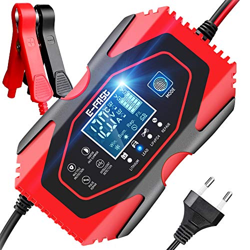 YDBAO Cargador de Batería Coche Mantenimiento Rápido Automático Inteligente 6A 12V/24V con Múltiples Protecciones para Coche Moto ATV RV Barco YDBAO Cargador de Batería Coche Mantenimiento Rápido Automático Inteligente 6A 12V/24V con Múltiples Protecciones para Coche Moto ATV RV Barco