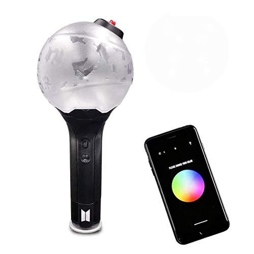 Ye Wang Bangtan Boys (BTS) Army Bomb Official Bluetooth Versión 3, Cambio de Color Continuo Soporte para conciertos Concert Light Stick LED Torch Glow Stick Light, conexión de la aplicación