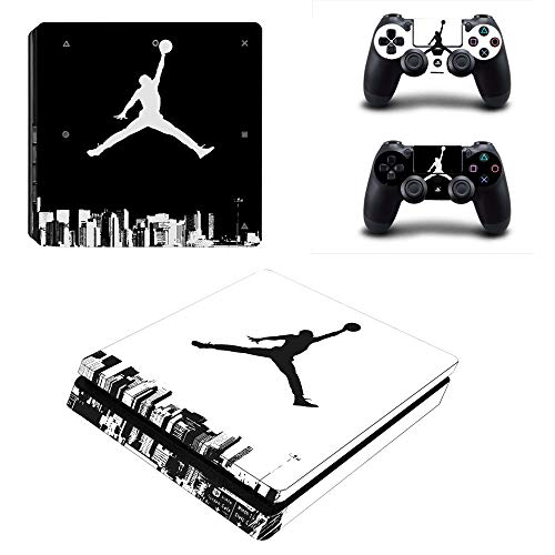 YISHO PS4 Slim Skin Sticker Decal Vinyl for Playstation 4 Console and 2 Controllers PS4 Slim Skin Sticker (1)