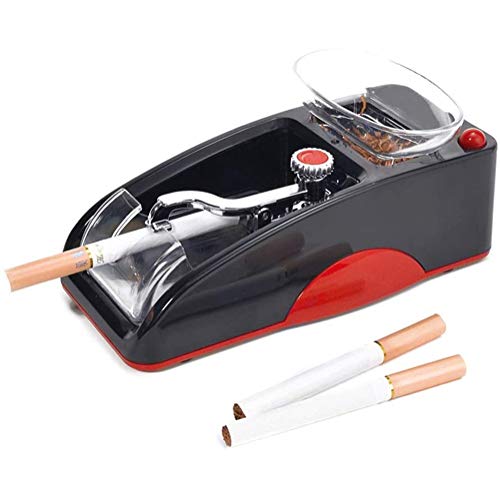 Yiyu Zigarettenfüllmaschine, eléctrico Simple máquina automática de plástico + Metal en Rollos de Bricolaje automática de humidores de Tabaco x (Color : Black)