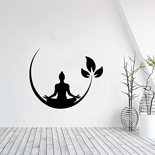 Yoga Meditación Vinilo Adhesivo de pared Budismo Zen Adhesivo de pared Adhesivo de pared Yoga | Utensilios de cocina Arte de la pared en la cocina Restaurante Decoración del refrigerador