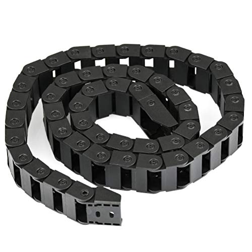 YOTINO Plástico Towline 10 mm x 20 mm Impresora 3D Cadena de arrastre Cable Carrier 1 metro de largo Color negro