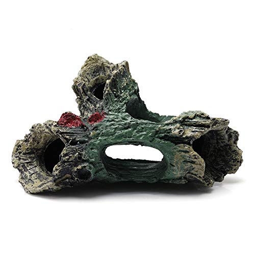 YOUTHINK Adorno de Acuario de Resina de Madera, Tronco Tronco decoración de pecera con Agujeros Accesorios de Pescado escondite Cueva escondite YOUTHINK Adorno de Acuario de Resina de Madera, Tronco Tronco decoración de pecera con Agujeros Accesorios de Pescado escondite Cueva escondite