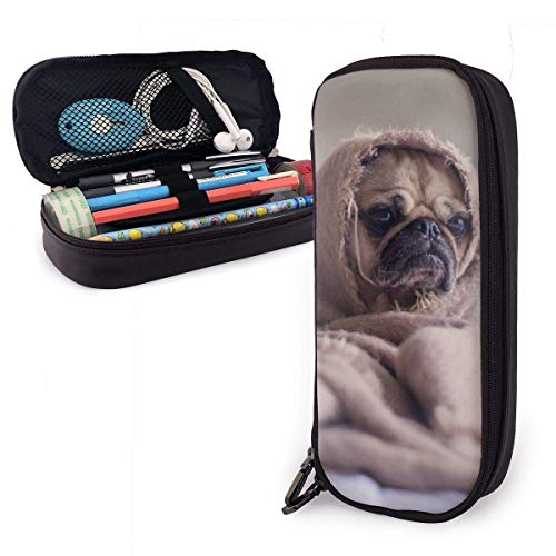 Yuanmeiju Dog Wrapped in Quilt Estuche for Boys and Girls Large Pencil Pouch Holder Pen Case for Student College School Supplies & Office