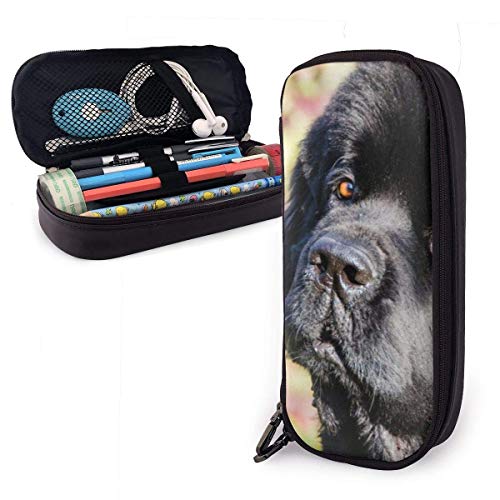 Yuanmeiju Newfoundland Dog Estuche for Boys and Girls Large Pencil Pouch Holder Pen Case for Student College School Supplies & Office