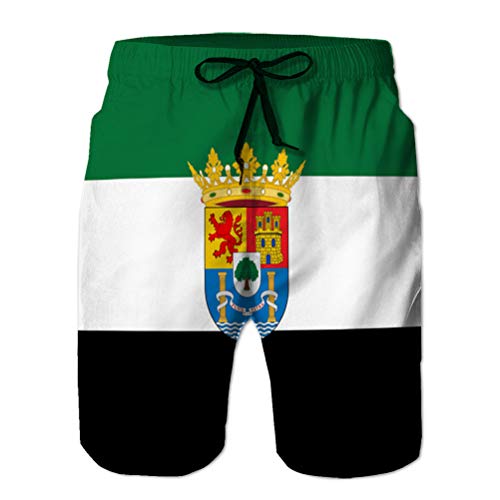 Yuerb Shorts de Playa de Moda Bañadores para Hombre Trajes de baño Bandera Informal de Extremadura en españa Yuerb Shorts de Playa de Moda Bañadores para Hombre Trajes de baño Bandera Informal de Extremadura en españa
