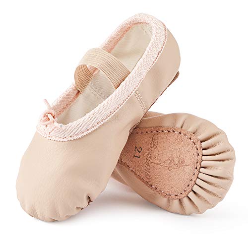 Zapatillas de Danza Cuero Zapatos de Ballet y Gimnasia Baile para Niña y Mujer Beige 40