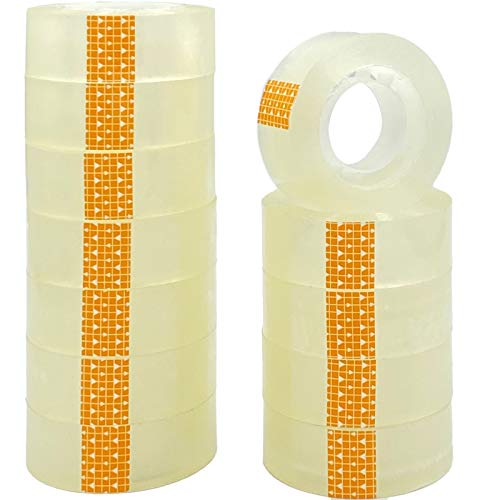 ZCENTER- Cinta adhesiva 12 cintas, 18 mm x 35 m, Celo adhesiva transparente ZCENTER- Cinta adhesiva 12 cintas, 18 mm x 35 m, Celo adhesiva transparente