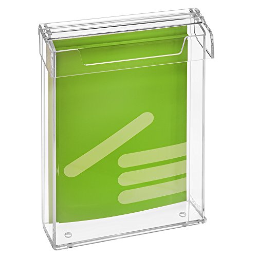 Zeigis - Caja de folletos (tamaño DIN A4, resistente a la intemperie, para exteriores, con tapa, de cristal acrílico transparente)