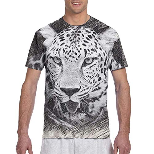 Zhgrong Camisetas para Hombre Cute Leopard Face Poliéster Activo Camisetas para Hombre Ligeras Zhgrong Camisetas para Hombre Cute Leopard Face Poliéster Activo Camisetas para Hombre Ligeras