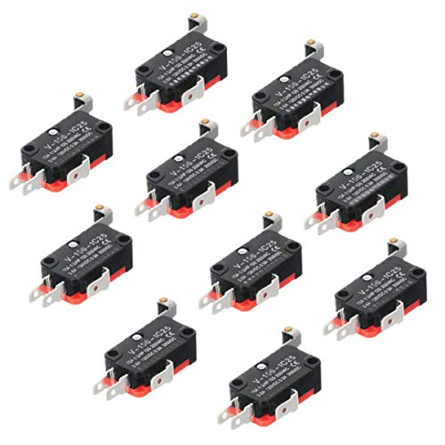 ZHITING 10pcs V-156-1C25 Interruptor de límite de Plomo Interruptor SPDT Base de Plata Balanceo de Rodillo de Contacto ZHITING 10pcs V-156-1C25 Interruptor de límite de Plomo Interruptor SPDT Base de Plata Balanceo de Rodillo de Contacto