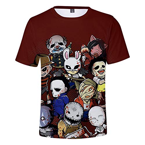 ZIJIN Dead by Daylight 3D Printed Trend Camisetas Unisex de Manga Corta Camisetas para Hombres y Mujeres O Design XXXXL