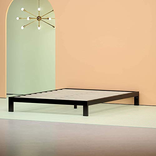 Zinus Cama de plataforma metálica Modern Studio 2000 de 25,4 cm, Base para colchón, Sin necesidad de usar un somier, Sólido soporte de listones de madera, Fácil montaje, 150 x 200 cm