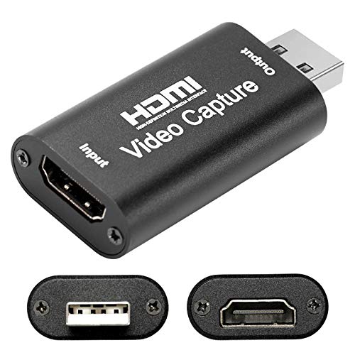 ZITFRI Capturadora de Video HDMI 4K a USB 2.0 hdmi Vídeo Game Capture 1080P 30FPS Tarjeta Captura de Video y Convertidor Video Audio para Video, Juegos/Transmisión en Vivo/Enseñanza en línea/PS4