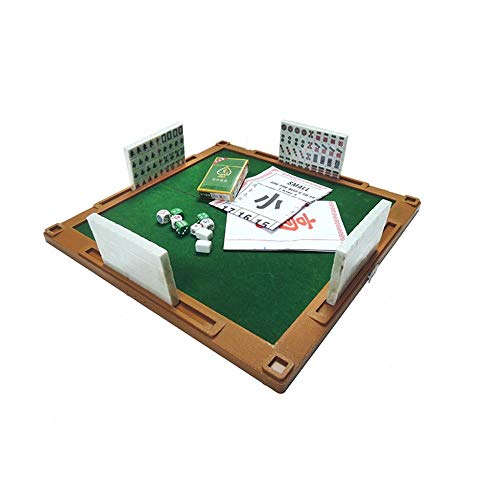 ZJY Juego de Mahjong, Kit de Juego Chino en Miniatura: con Mesa Plegable 144 Mini-Azulejos, Estuche y Accesorios: adecuados para Viajes al Aire Libre, hogar y reunión ZJY Juego de Mahjong, Kit de Juego Chino en Miniatura: con Mesa Plegable 144 Mini-Azulejos, Estuche y Accesorios: adecuados para Viajes al Aire Libre, hogar y reunión