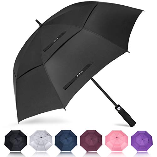 ZOMAKE Paraguas Grande Antiviento, Automático Paraguas de Golf con Doble Cubierta para Mujer Hombre(Negro) ZOMAKE Paraguas Grande Antiviento, Automático Paraguas de Golf con Doble Cubierta para Mujer Hombre(Negro)