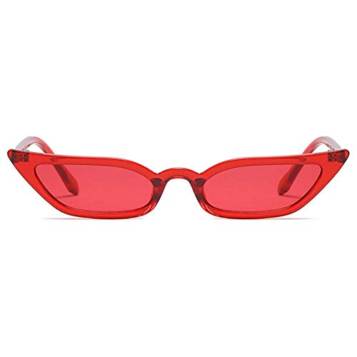 ZRTYJ Gafas de Sol Nuevas Mujeres Cateye Vintage Red Sunglasses Diseñador de la Marca Puntos Retro Gafas de Sol Superstar Mujer Señora Gafas Ojo de Gato