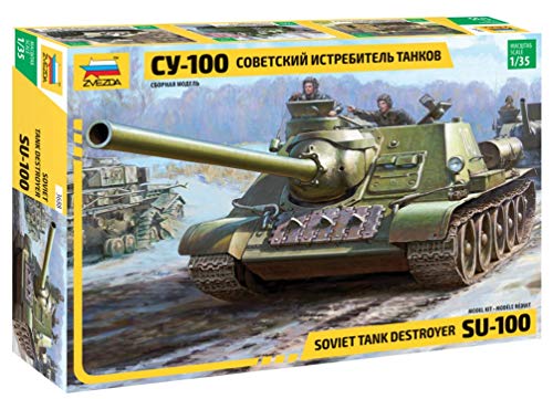 ZVEZDA Soviet Tank Destroyer WWII 500783688 1:35 SU-100 Soviet Tank Destroyer WWII - Maqueta de construcción de maquetas (Escala 1:35) ZVEZDA Soviet Tank Destroyer WWII 500783688 1:35 SU-100 Soviet Tank Destroyer WWII - Maqueta de construcción de maquetas (Escala 1:35)