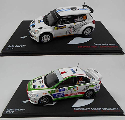 - Lotes de 2 Coches de Rally 1/43: Skoda Fabia S2000 + Mitsubishi Lancer Ogier Guerra (MAR: 65 + 55)