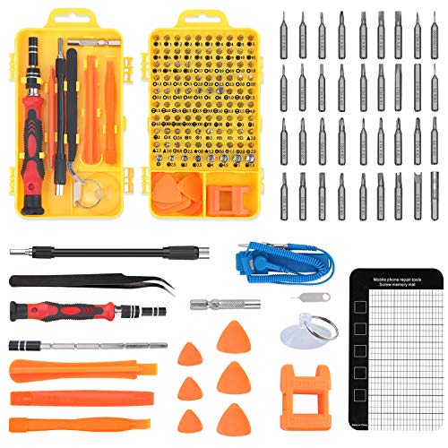 117 en 1 Juego de Destornilladores de Precisión con Pulseras Antiestaticas, Kit de Herramientas de Reparación de Bricolaje Profesional para Teléfono, iPhones, Laptops, Xboxs, Gafas, Reloj, PC, TV ect 117 en 1 Juego de Destornilladores de Precisión con Pulseras Antiestaticas, Kit de Herramientas de Reparación de Bricolaje Profesional para Teléfono, iPhones, Laptops, Xboxs, Gafas, Reloj, PC, TV ect
