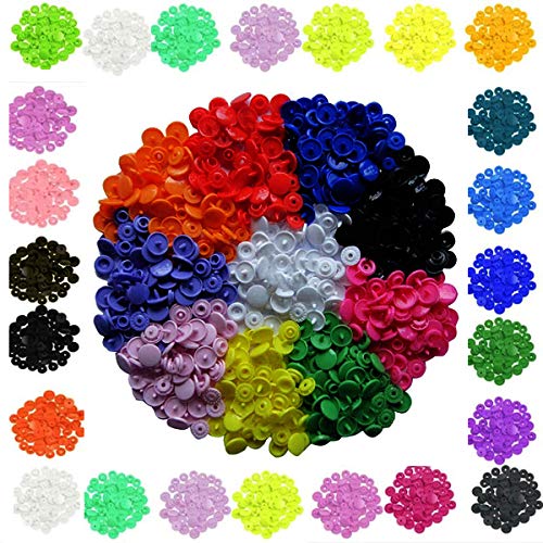 (150 sets,600 piezas,+15 Colores) Snaps Plástico T5 Botones Redondos Colores, Botones a presión, Botones para manualidades y merceria (150 sets,600 piezas,+15 Colores) Snaps Plástico T5 Botones Redondos Colores, Botones a presión, Botones para manualidades y merceria